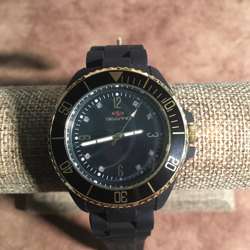 SEAPRO PRE-LOVED AUTHENTIC LADIES BLACK SOFT SILICONE WATCH